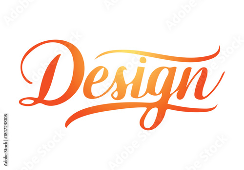 Design text calligraphy and typography white template design.