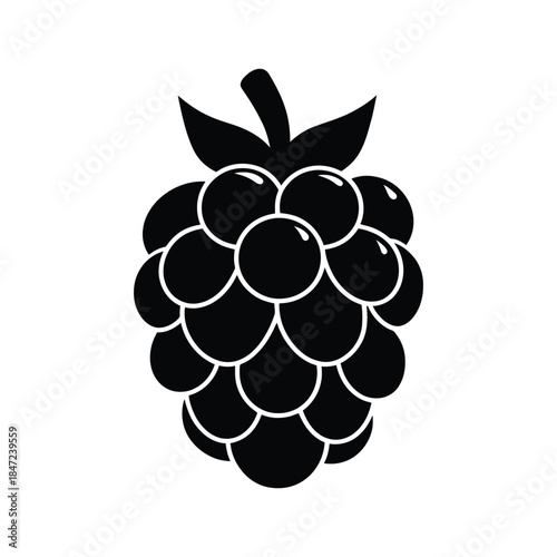 An isolated black bucket illustration showcases empty space against a white background