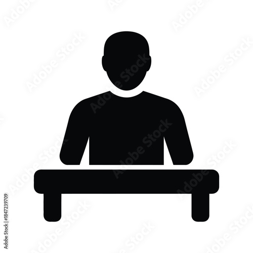 Black watering can with handle and spout on a white background is presented