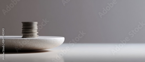 financial stability concept with strong horizontal base and calm tone