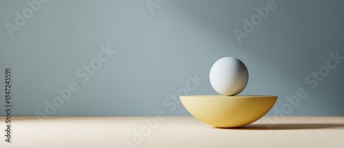 corporate stability concept with balanced abstract forms