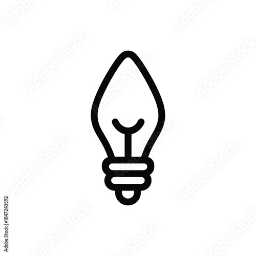 A stylized lightbulb shows distinct outlines against the white background for a minimalistic appeal