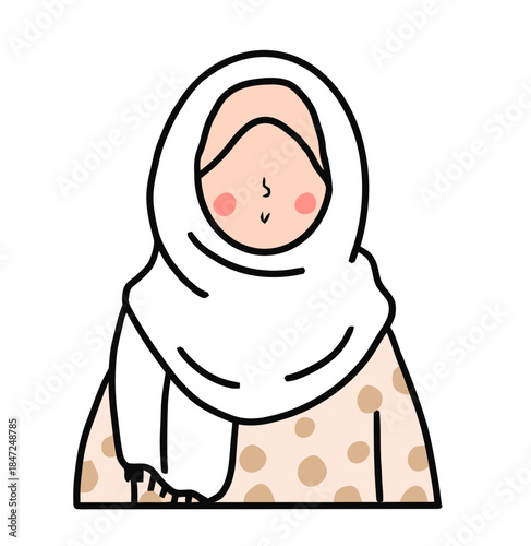Hijab woman vector