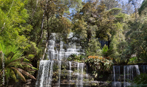 Outdoor view of Russell Falls waterfall, Tasmania