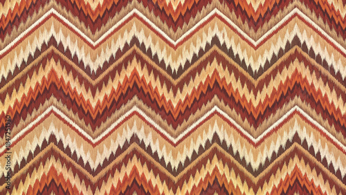 abstract geometric ikat pattern modern textile design inspired by traditional weaving vector background 