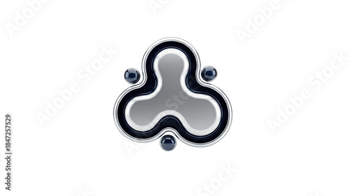 Abstract 3D Logo Design on White Background