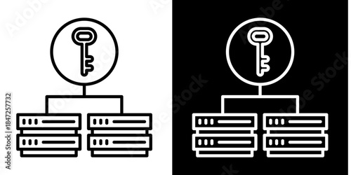 Encryption  Icon Set White Style Collection