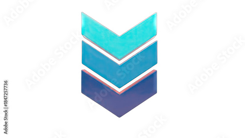 Abstract Arrows in Blue Tones on White Background