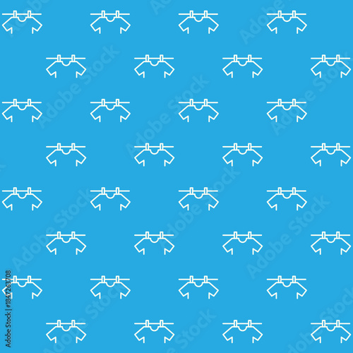 Hanged Clothes Vector Seamless Pattern