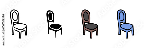 Thrift Shop icon multiple. icon set. Clothing Hanger, Shopping Bag, Price Tag, Cash Register, Dollar Sign, Donation Box, Vintage Dress, Sewing Machine, Recycling Symbol, Furniture, Shopping Cart, T S