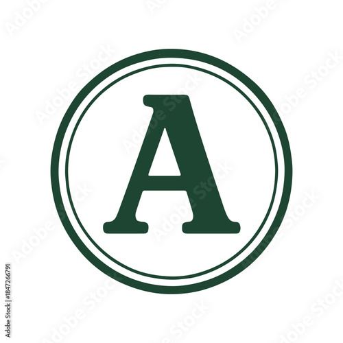letter A icon logo seal vector on white background
Vector stamp icon