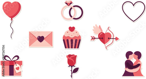 Valentine's Day Love Icons Sweethearts & Symbols of Romance