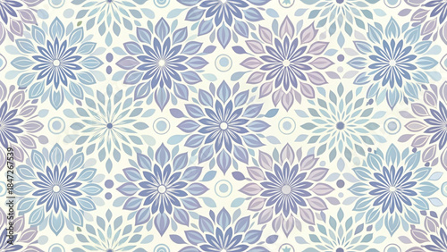 Seamless floral pattern with abstract petal shapes. Soft cream vector background 