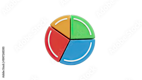 Colorful Pie Chart Showing Data Analysis on White Free Download Colorful Pie Chart Showing Data Analysis on White - GFXLoad