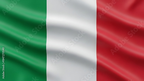 Italian flag waving in the wind