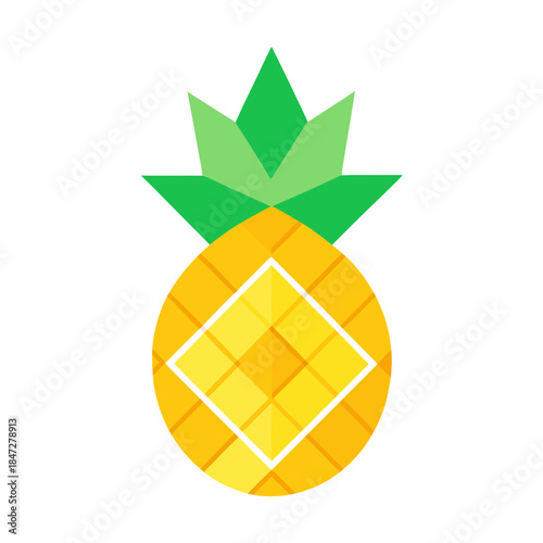 vector illustration of a pineapple isolated