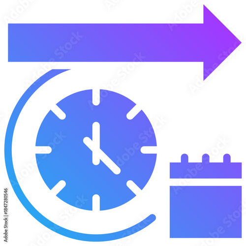 Long term  icon for strategic planning, website, application, printing, document, poster design, etc