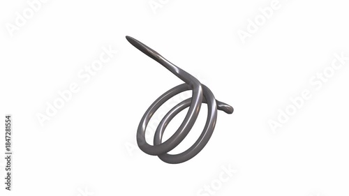 Abstract Metallic Sculpture with Curves