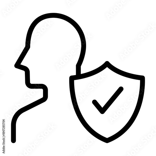 Protected Rights Line Icon of Social Equity Icon Set