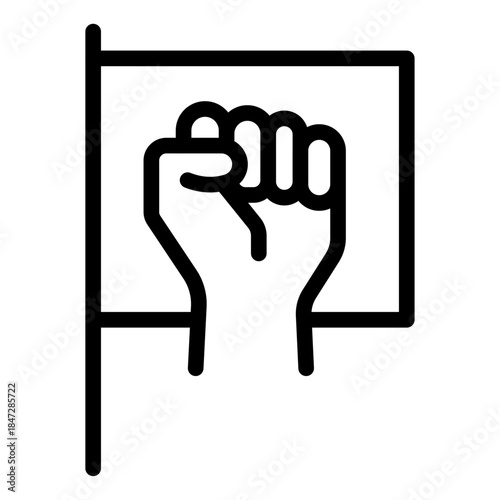 Civil Rights Protest Line Icon of Civil Rights Icon Set