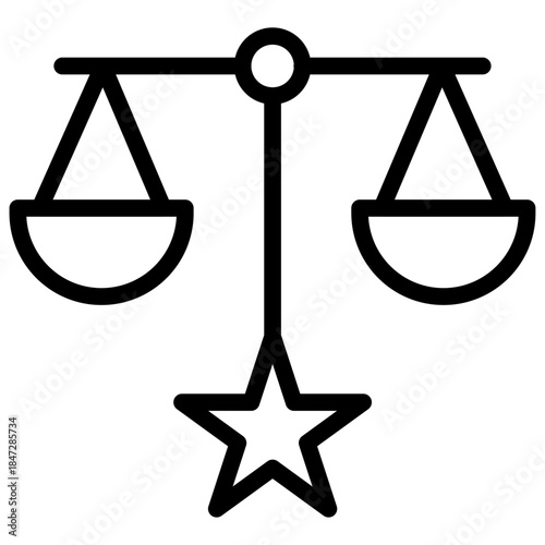 Justice & Fairness Line Icon of Civil Rights Icon Set