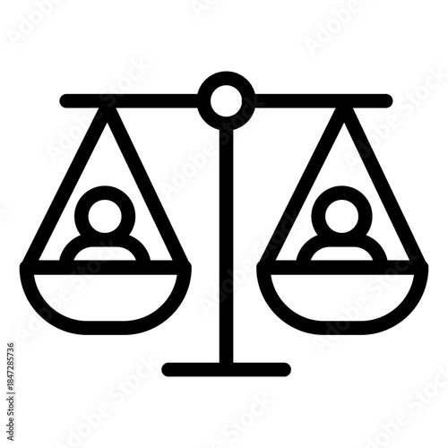 Legal Equality Line Icon of Civil Rights Icon Set