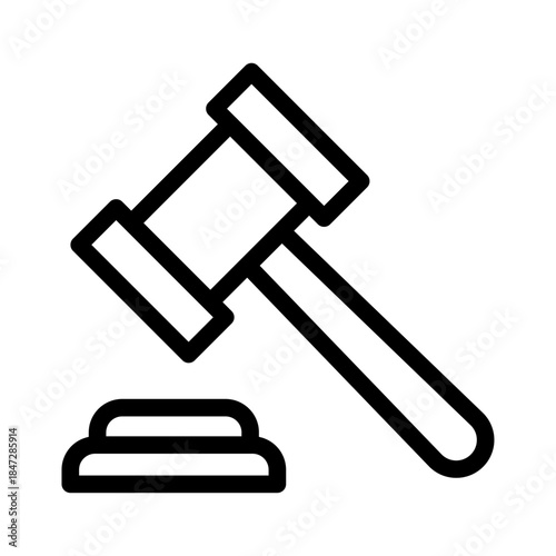 Gavel Line Icon of International Criminal Court (ICC) Icon Set
