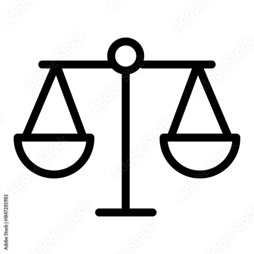 Legal Balance Line Icon of Pro Bono Work Icon Set
