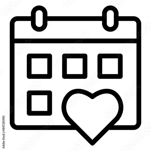 Pro Bono Schedule Line Icon of Pro Bono Work Icon Set