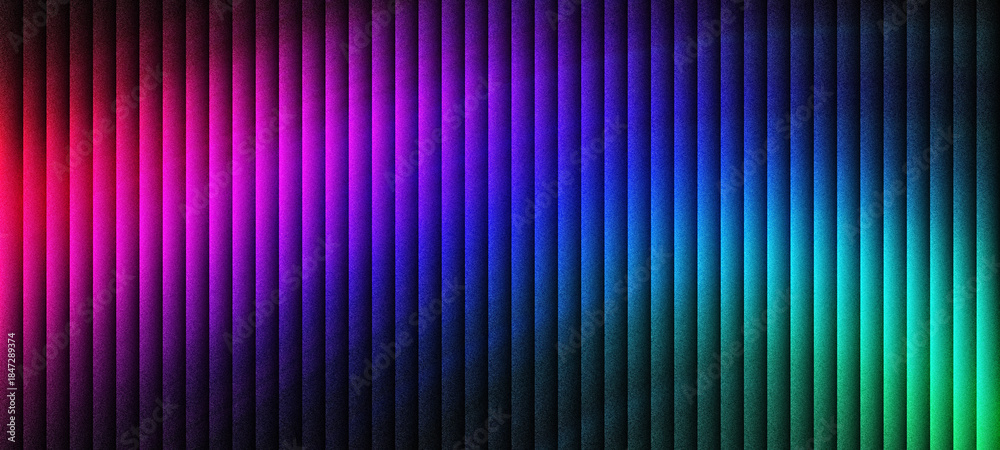 Fototapeta premium Vibrant vertical stripes create a modern abstract background with neon color gradients
