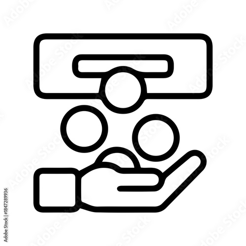 Hand Catching Falling Coins