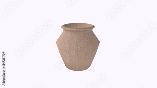 Simple Light-Colored Clay Pot