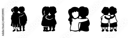 sibling hug icon pack