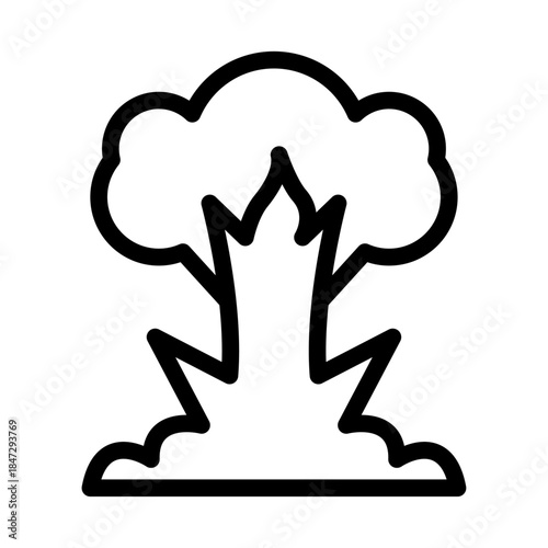 Nuclear Detonation Line Icon of Cold War Icon Set