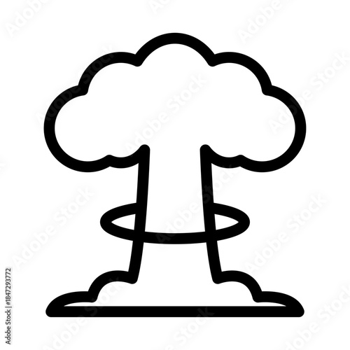 Atomic Blast Line Icon of Cold War Icon Set