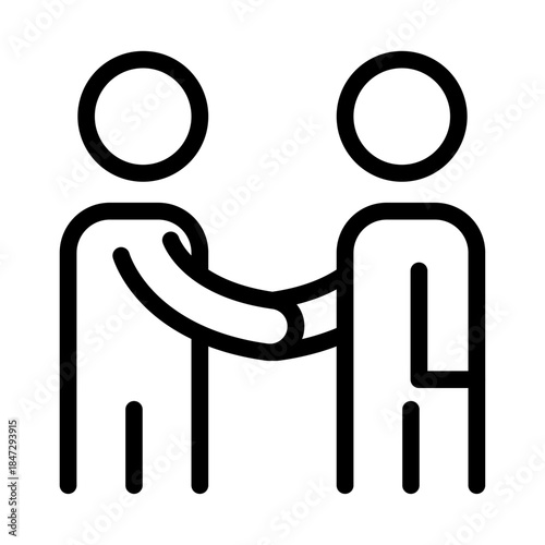 Bilateral Agreement Line Icon of Diplomatic Relations Icon Set