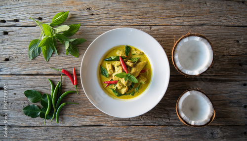 Classic Thai Green Curry (Kaeng Khiao Wan) with Fresh Coconut and Chili