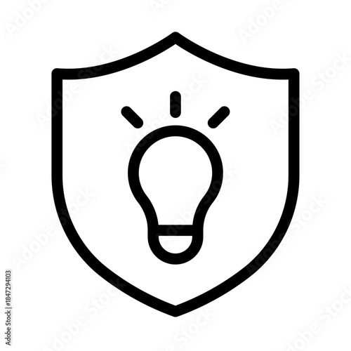 Innovation Protection Line Icon of Intellectual Property Law Icon Set