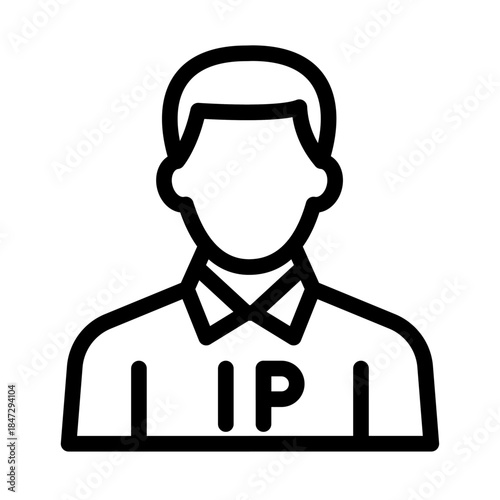 IP Rights Line Icon of Intellectual Property Law Icon Set