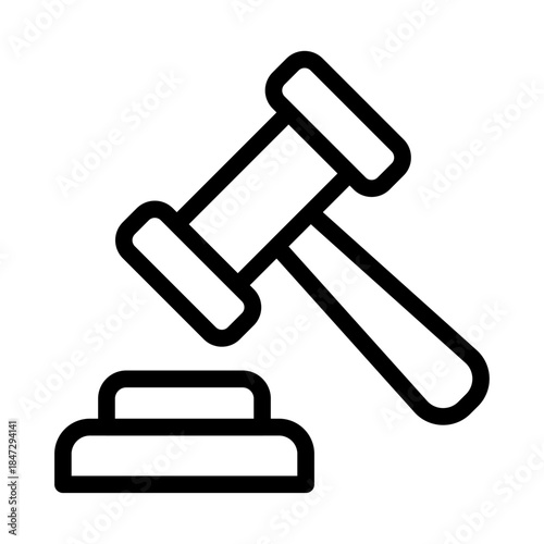 Legal Verdict Line Icon of Corporate Law (Specific) Icon Set