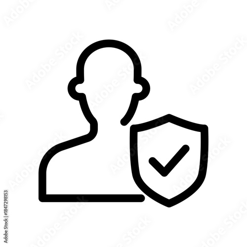Person Verification Line Icon of Immigration Icon Set