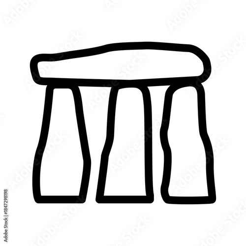 Megalithic Site Line Icon of Cultural Heritage Icon Set