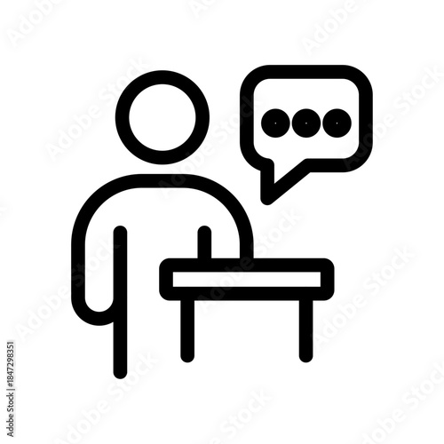 Stakeholder Meeting Line Icon of Lobbying & Advocacy Icon Set