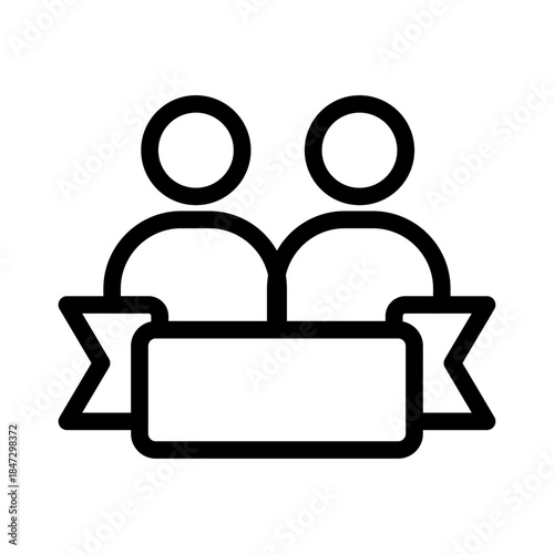 Advocacy Group Line Icon of Lobbying & Advocacy Icon Set
