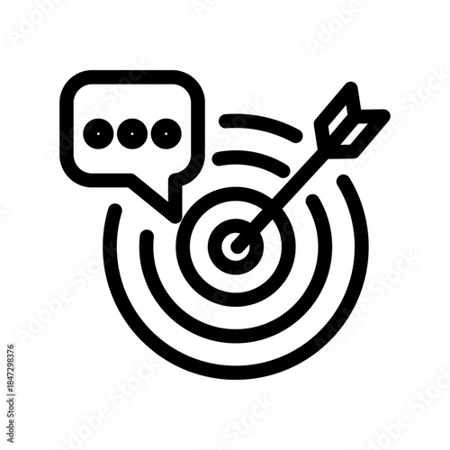 Targeted Campaign Line Icon of Lobbying & Advocacy Icon Set