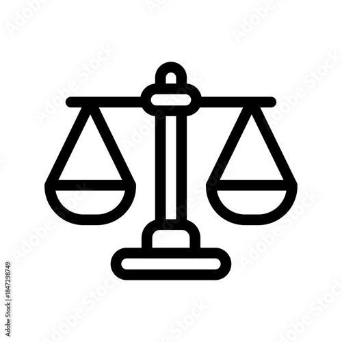 Legal Balance Line Icon of Evidence Icon Set