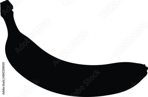 Silhouette of a Banana: Minimalist Fruit Design