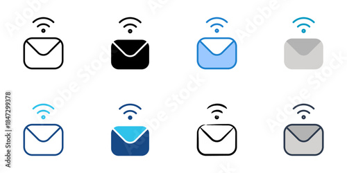 smart mail icons set multiple style vector collection. 
