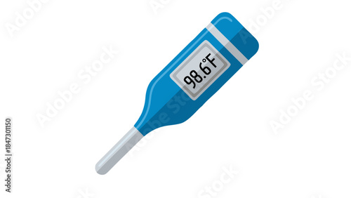 Digital Thermometer with 98.6°F Reading - Medical Icon