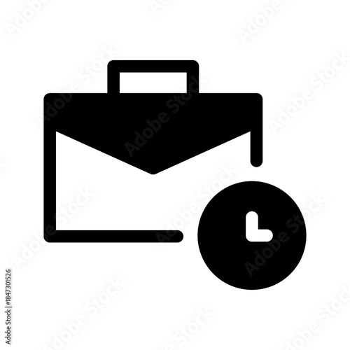 Working Hours Icon Vector Symbol Design Illustration